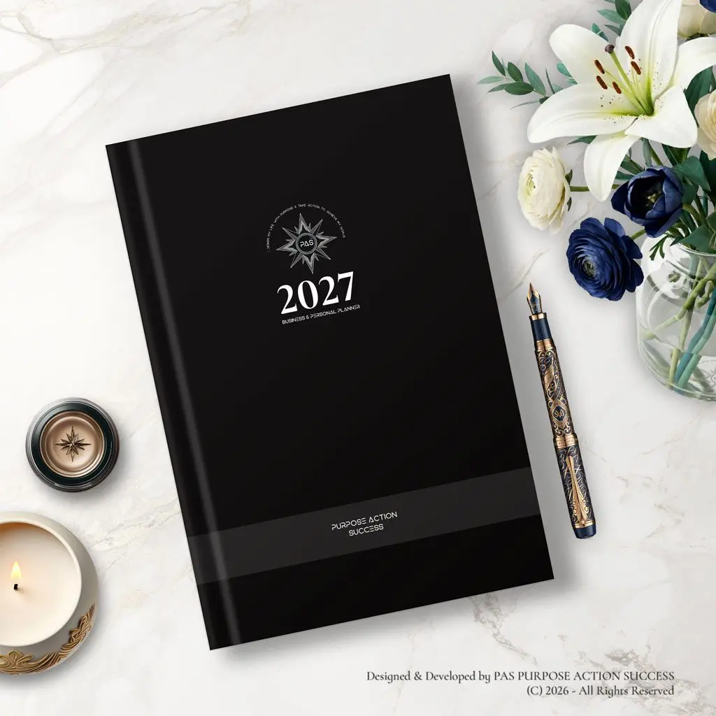 Black 2027 PAS Planner | PAS Diary 2027 | Purpose Action Success Planner | All in One Planner | Big Planner | Business Planner | Business Diary | Black Undated Planner | Black Undated Diary | Men Diary | Teen Diary | Men Business Planner | Man Diary | Gift for Him | Wife Gift | Wife Diary | Gift for Wife | Men Gift | Man Gift