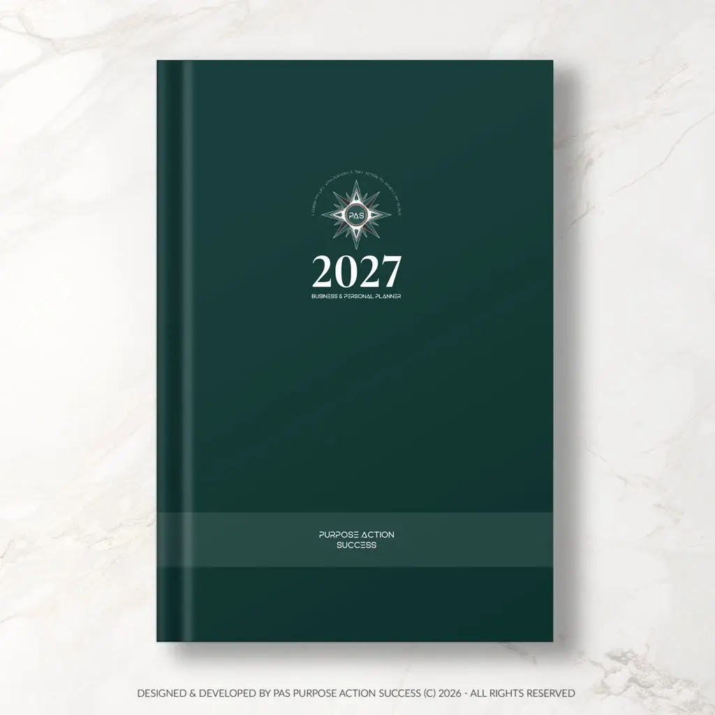 Green 2027 PAS Planner | PAS Diary 2027 | Purpose Action Success Planner | All in One Planner | Big Planner | Business Planner | Business Diary