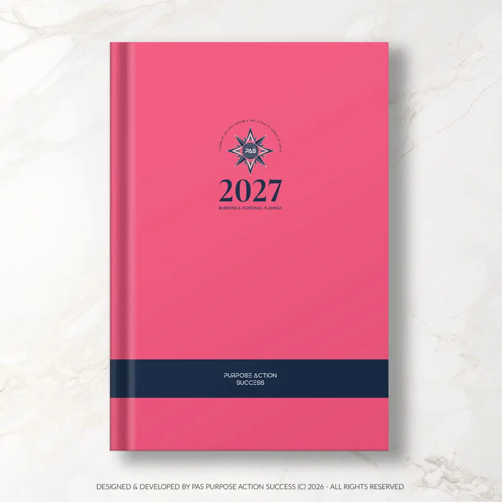 Pink 2027 PAS Planner | PAS Diary 2027 | Purpose Action Success Planner | All in One Planner | Big Planner | Business Planner | Business Diary