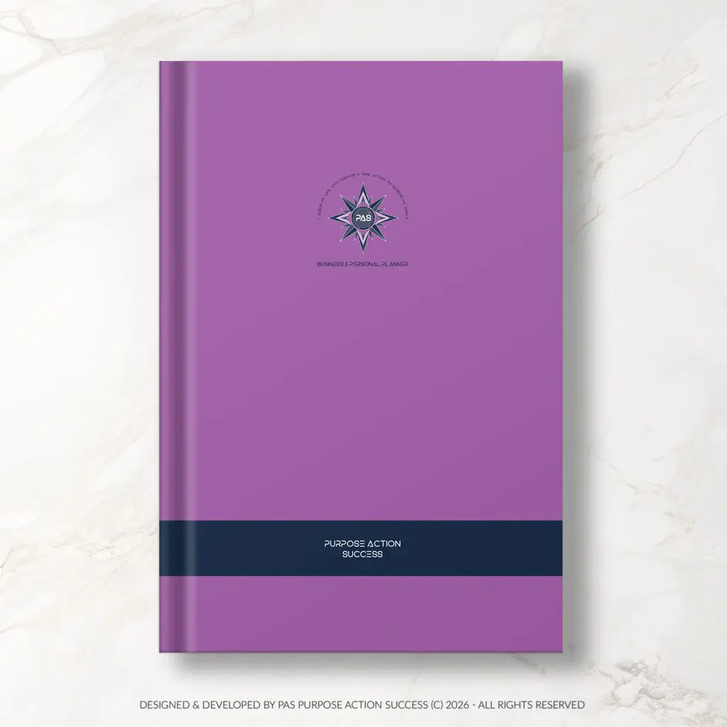 Purple 2027 PAS Planner | PAS Diary 2027 | Purpose Action Success Planner | All in One Planner | Big Planner | Business Planner | Business Diary | Purple Undated Planner | Purple Undated Diary