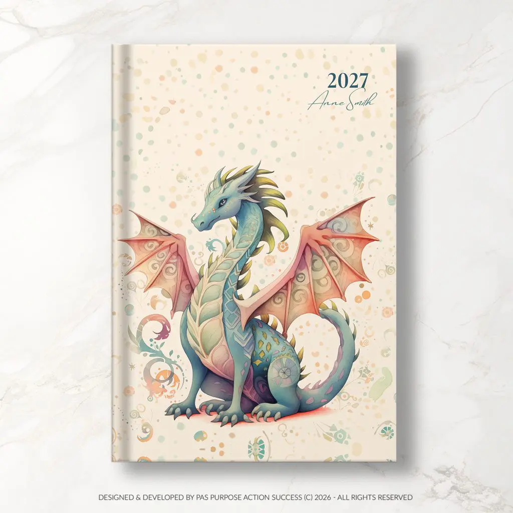 Dragon 2027 PAS Planner | PAS Diary 2027 | Purpose Action Success Planner | All in One Planner | Big Planner | Business Planner | Business Diary | Dragon Planner | Dragon Diary | Women Diary | Teen Diary | Women Business Planner | Woman Diary